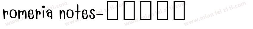 romeria notes字体转换